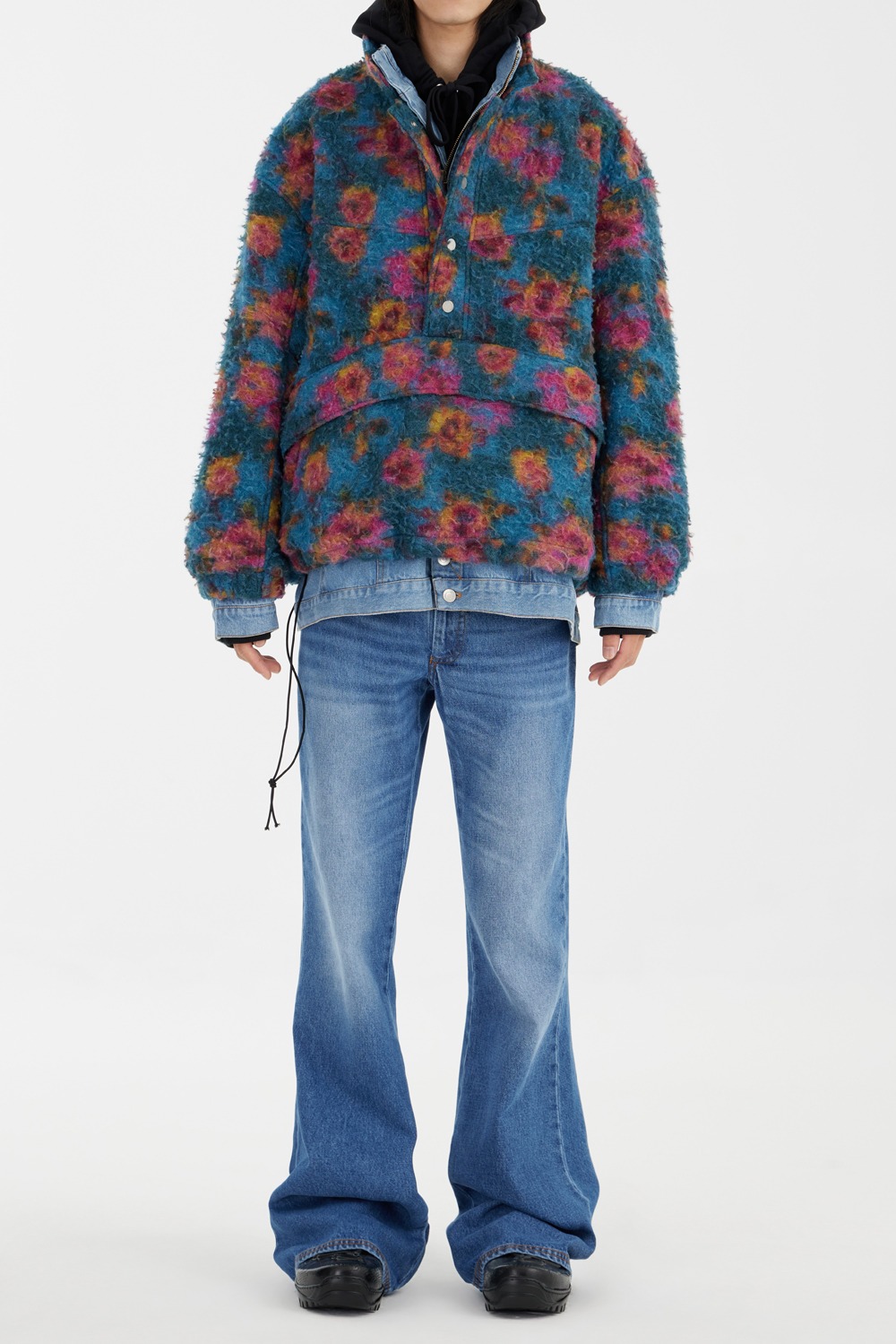 Jean Mouf Zipped Jacket - Denim/Multicolor