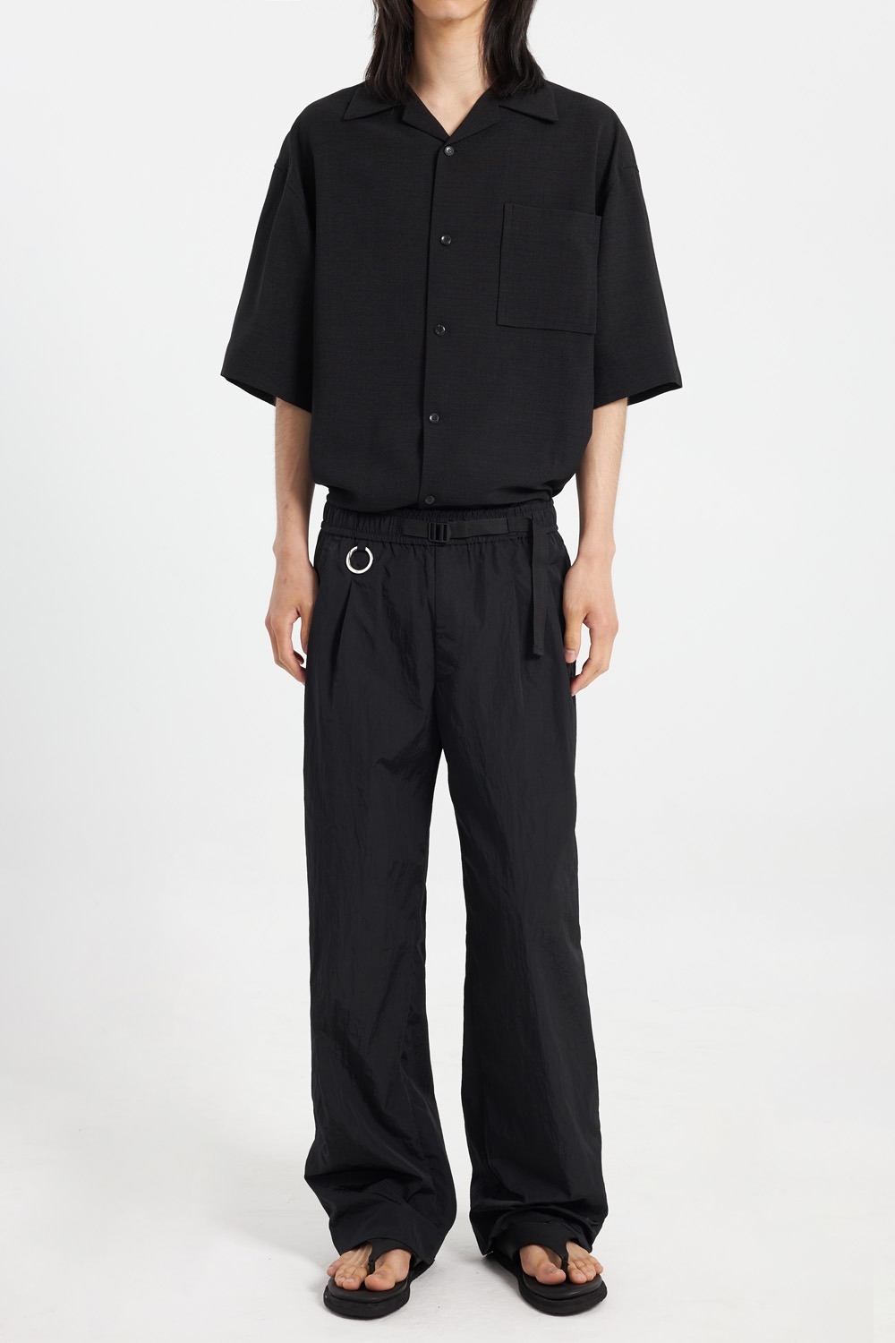 QUINN / Wide Tailored Pants_Black