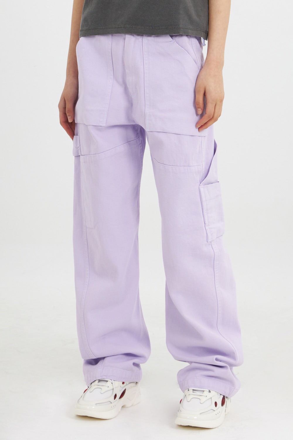Garments Dyed Work Pants (Women)_Purple
