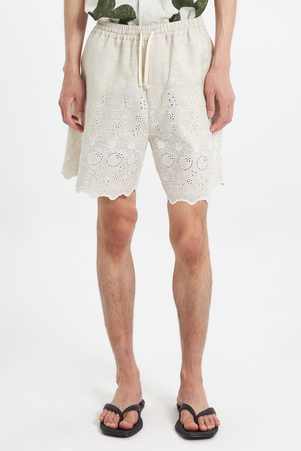 Embroidered Shorts_White