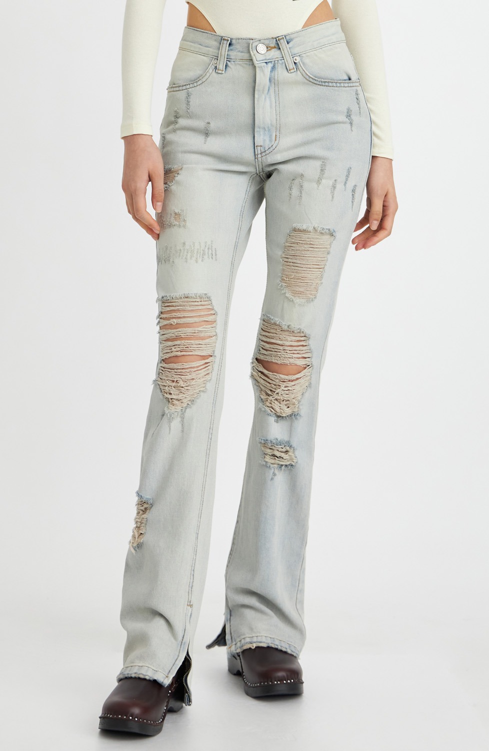 Distressed Washed Jeans_Blue