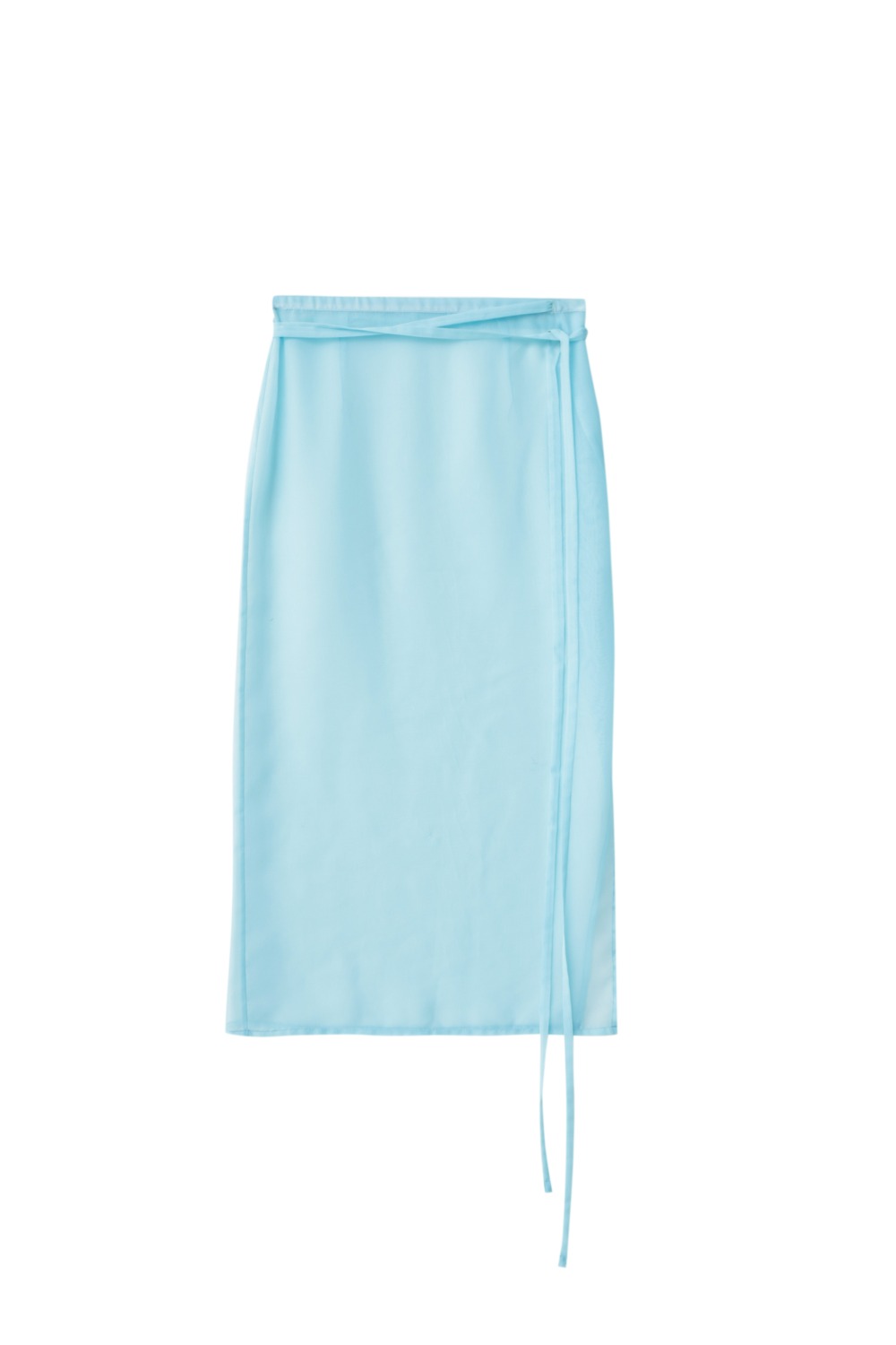 Sheer Layering Wrap Skirt_Blue
