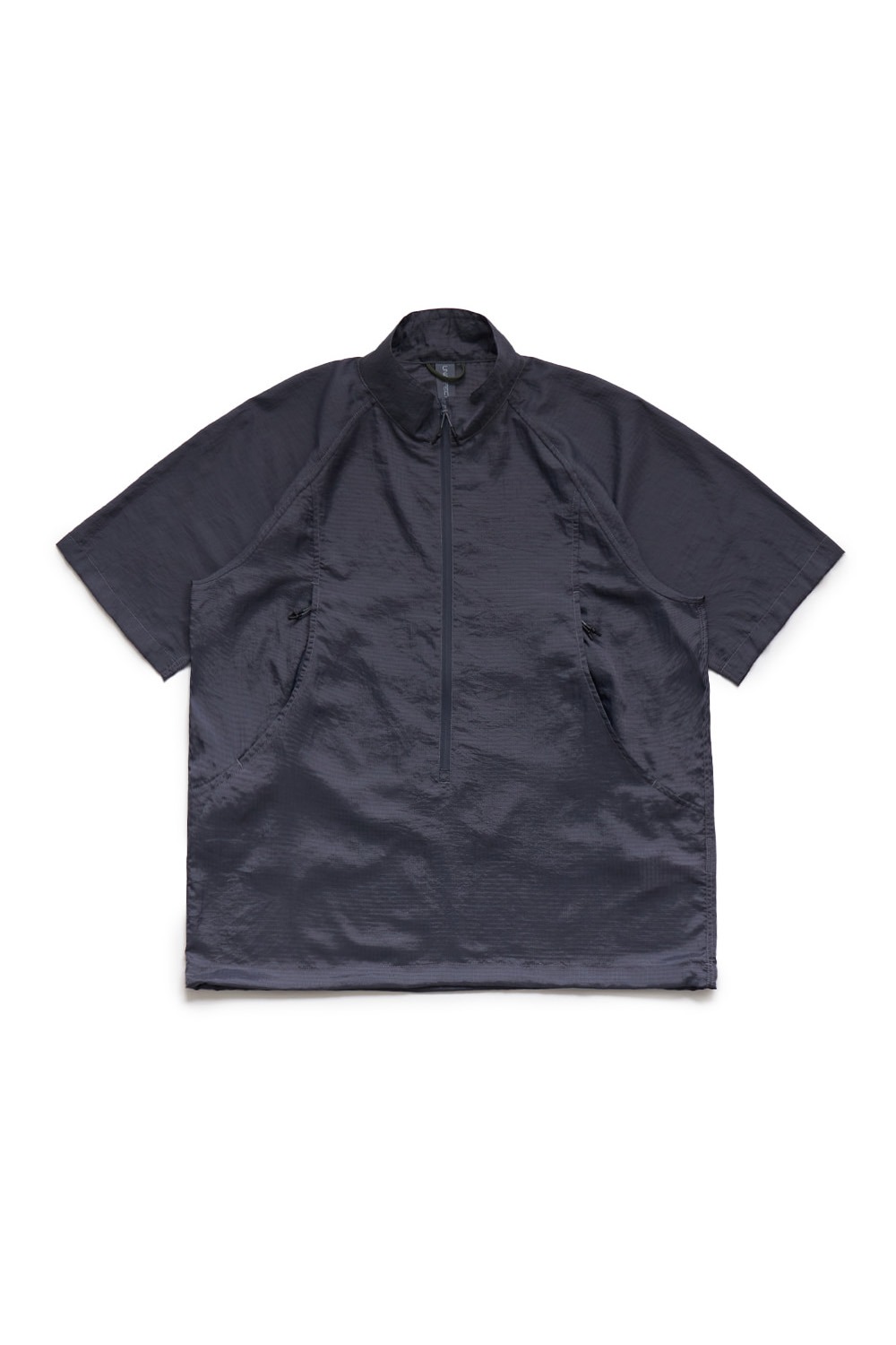 Standcollar Pullover Half Shirt_Charcoal Grey