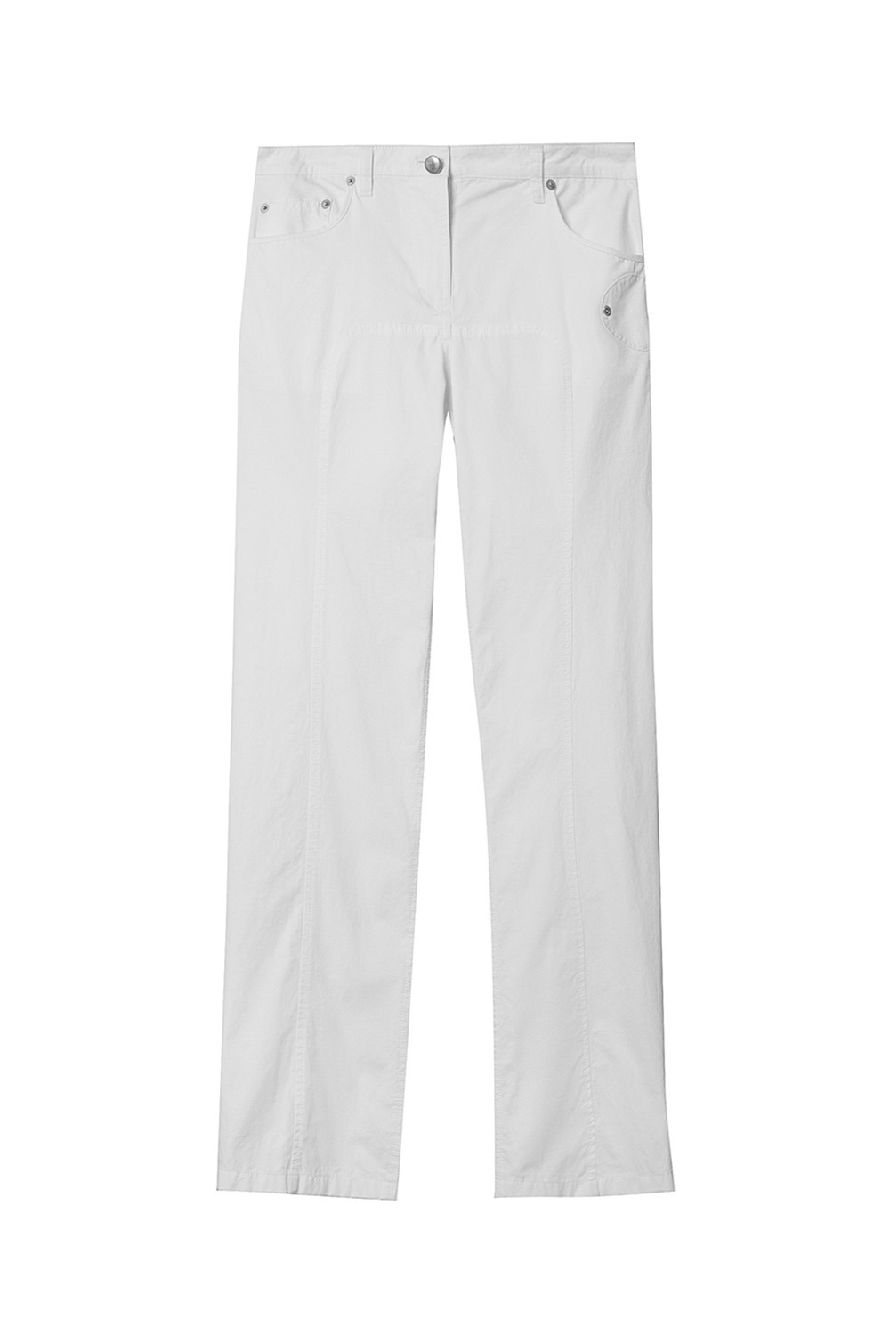 Lined Straight Pants_White