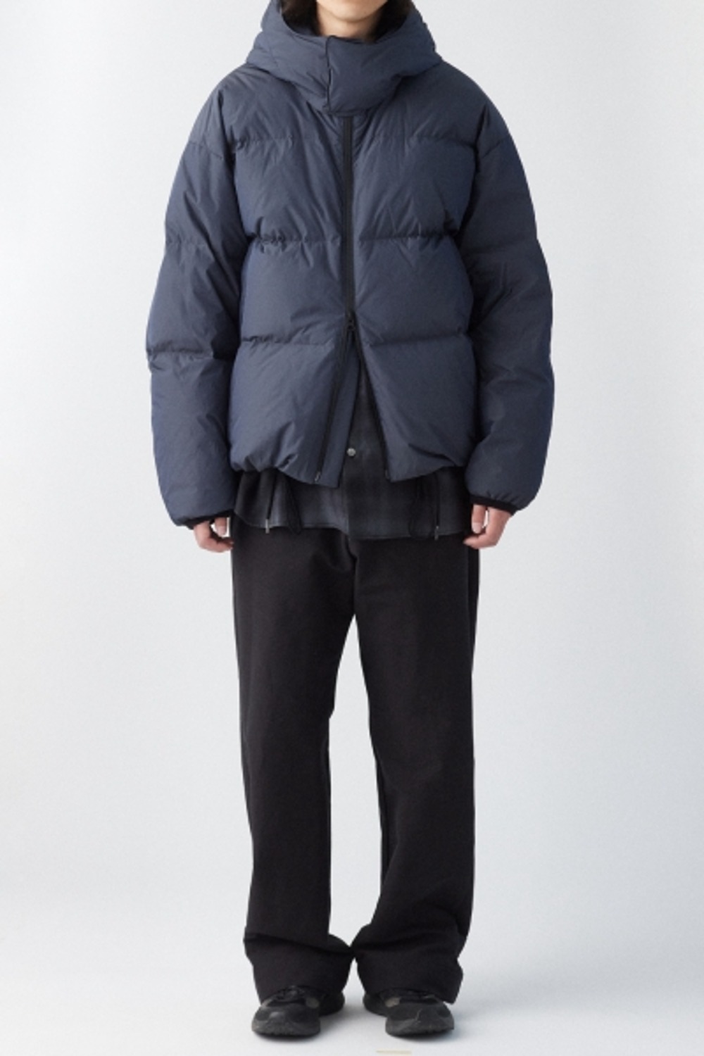 Hooded Down Puffer_Charcoal Grey