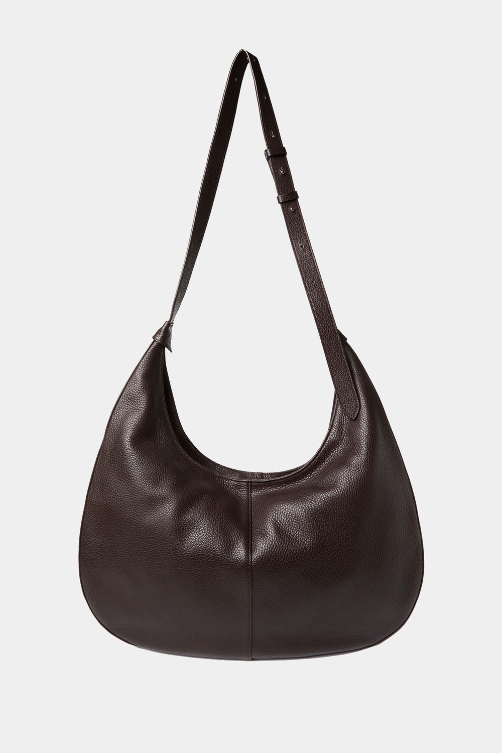 Crescent Leather Bag_Brown