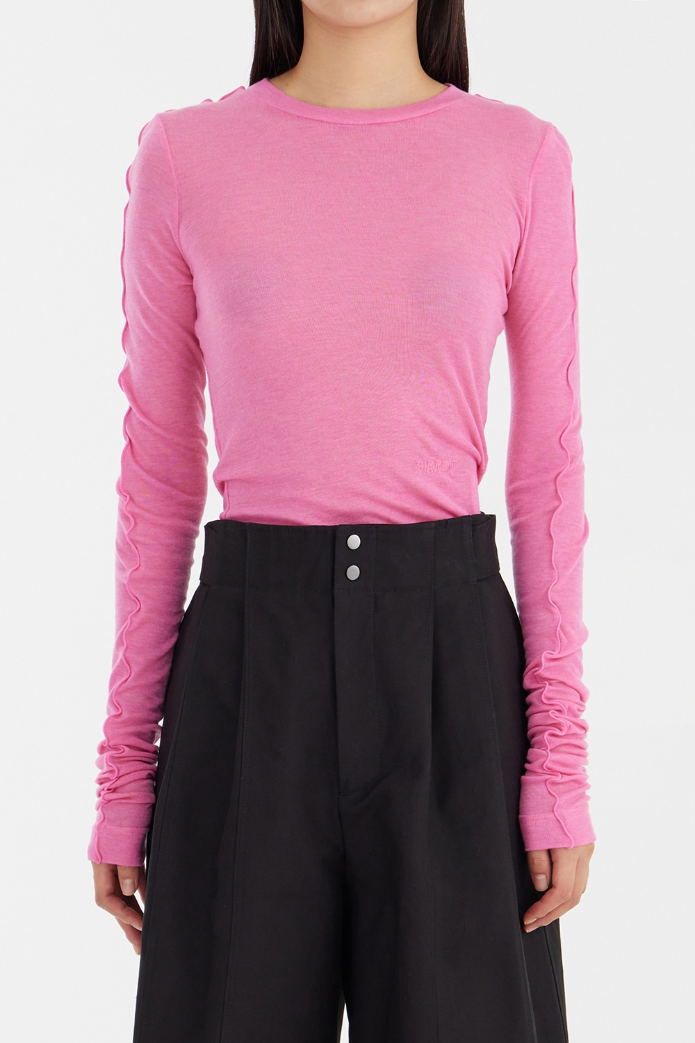 Wool Tencel Top - Pink