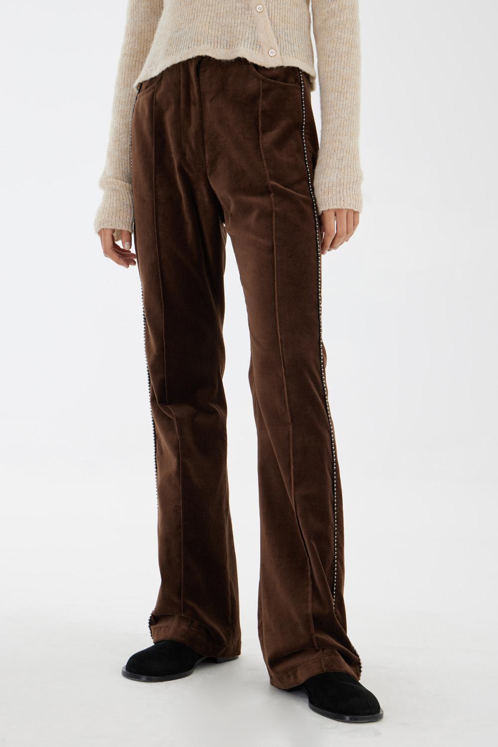 Bootcut Pants  - Brown
