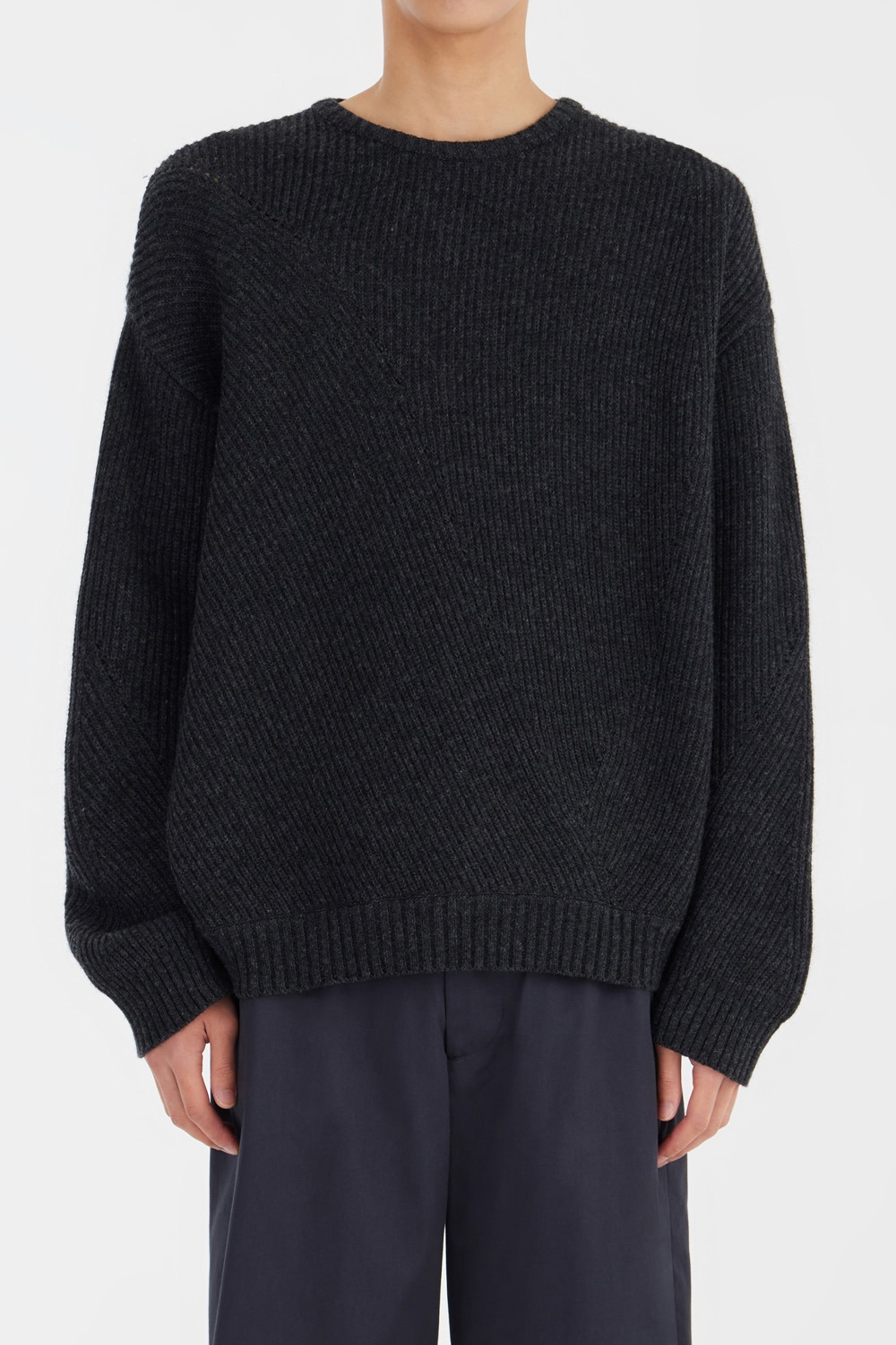 Irregular Sweater - Charcoal Grey
