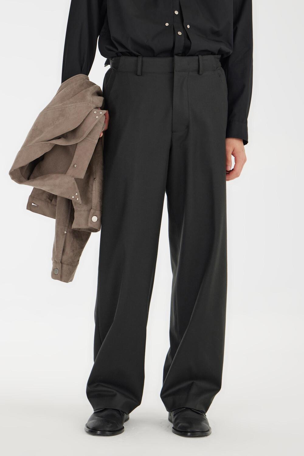 Wide Trousers - Charcoal Grey