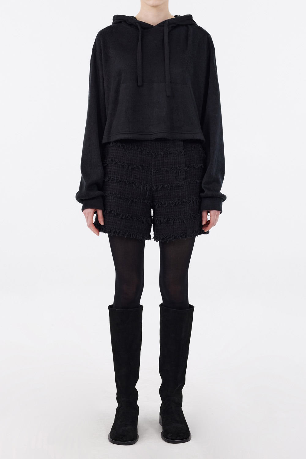 Tweed Shorts - Black
