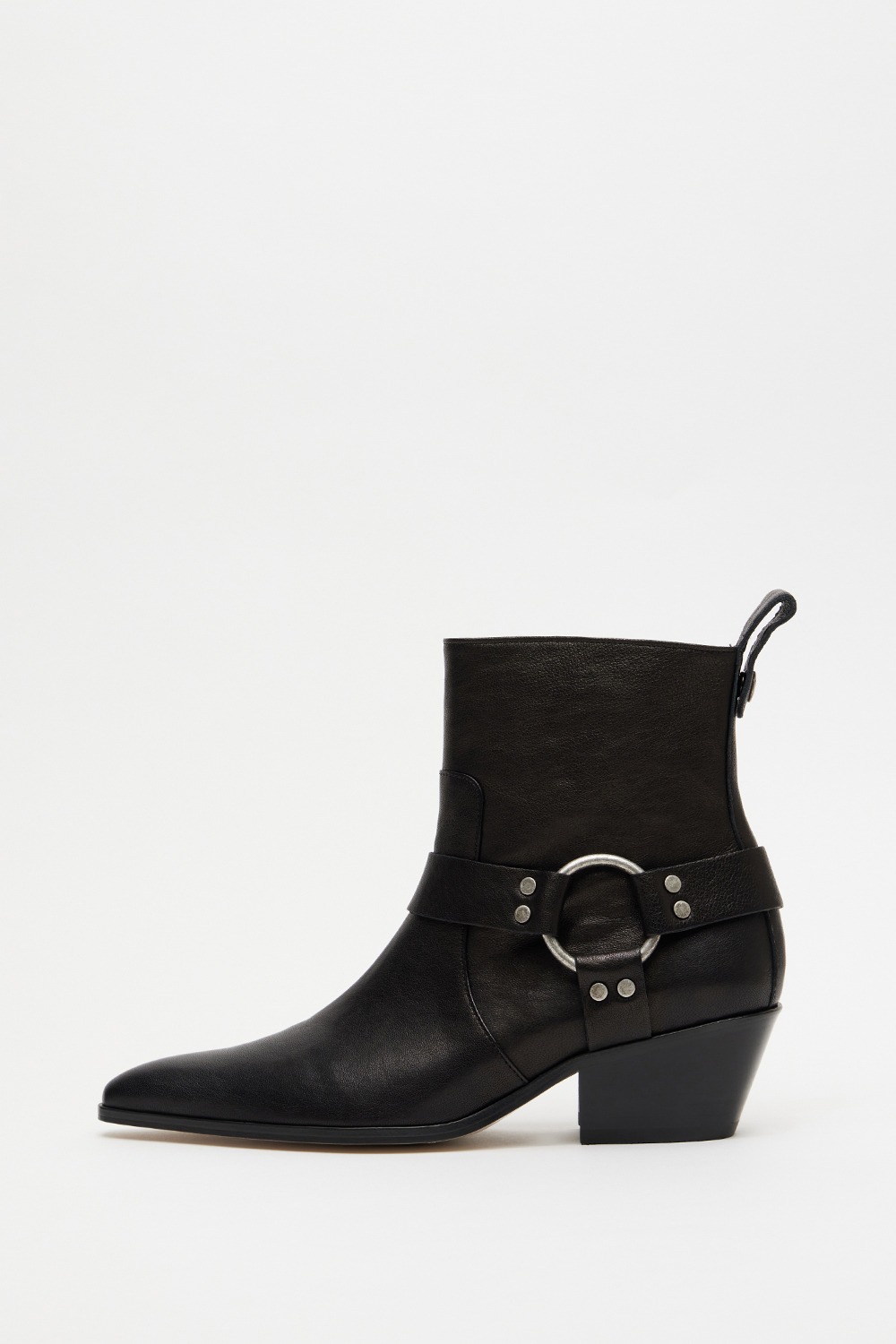 Buckle Western Boots - Black