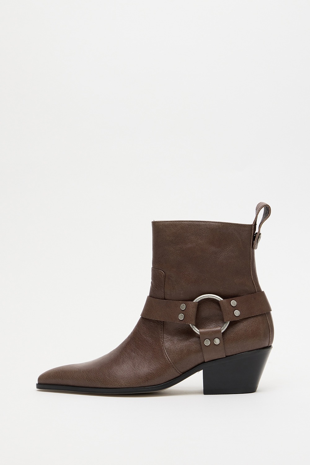 Buckle Western Boots - Brown