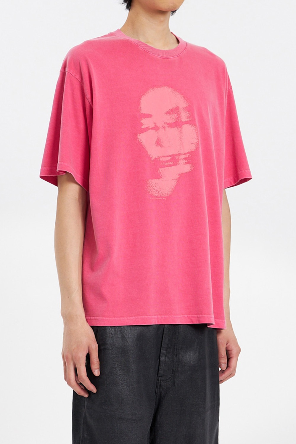 Faded Face Tee(Pigment Dyed)_Pink