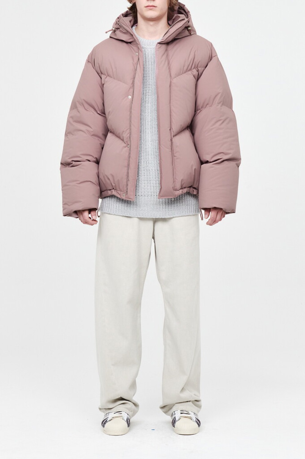 Shell Hoodie Puffer Down Jacket - Champagne Pink