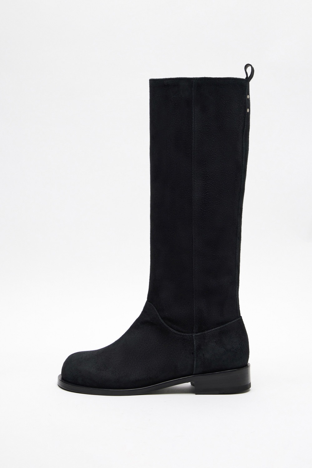 Knee-High Suede Boots (Women) - Black