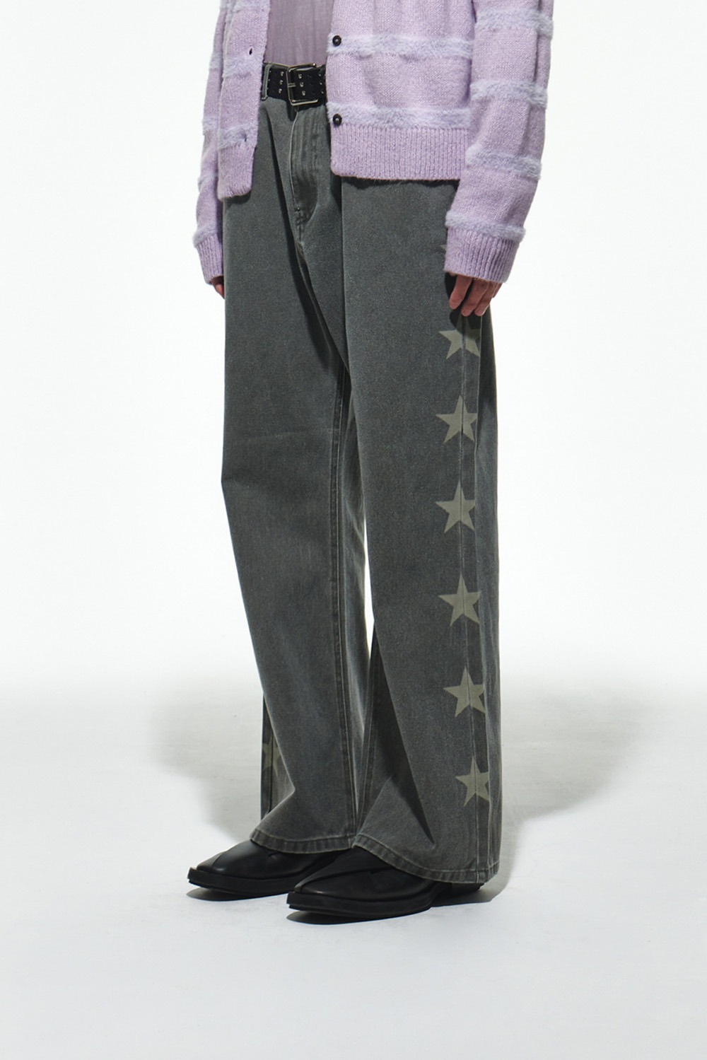 Star Bleached Jeans - Khaki