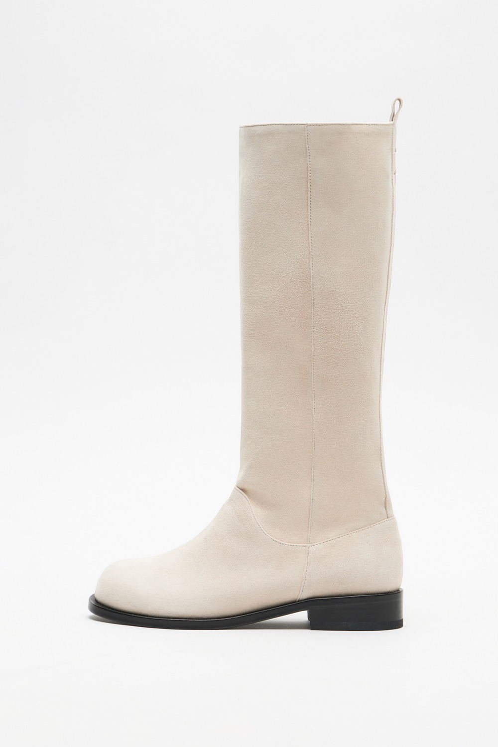 Knee-High Suede Boots (Women) - Ivory