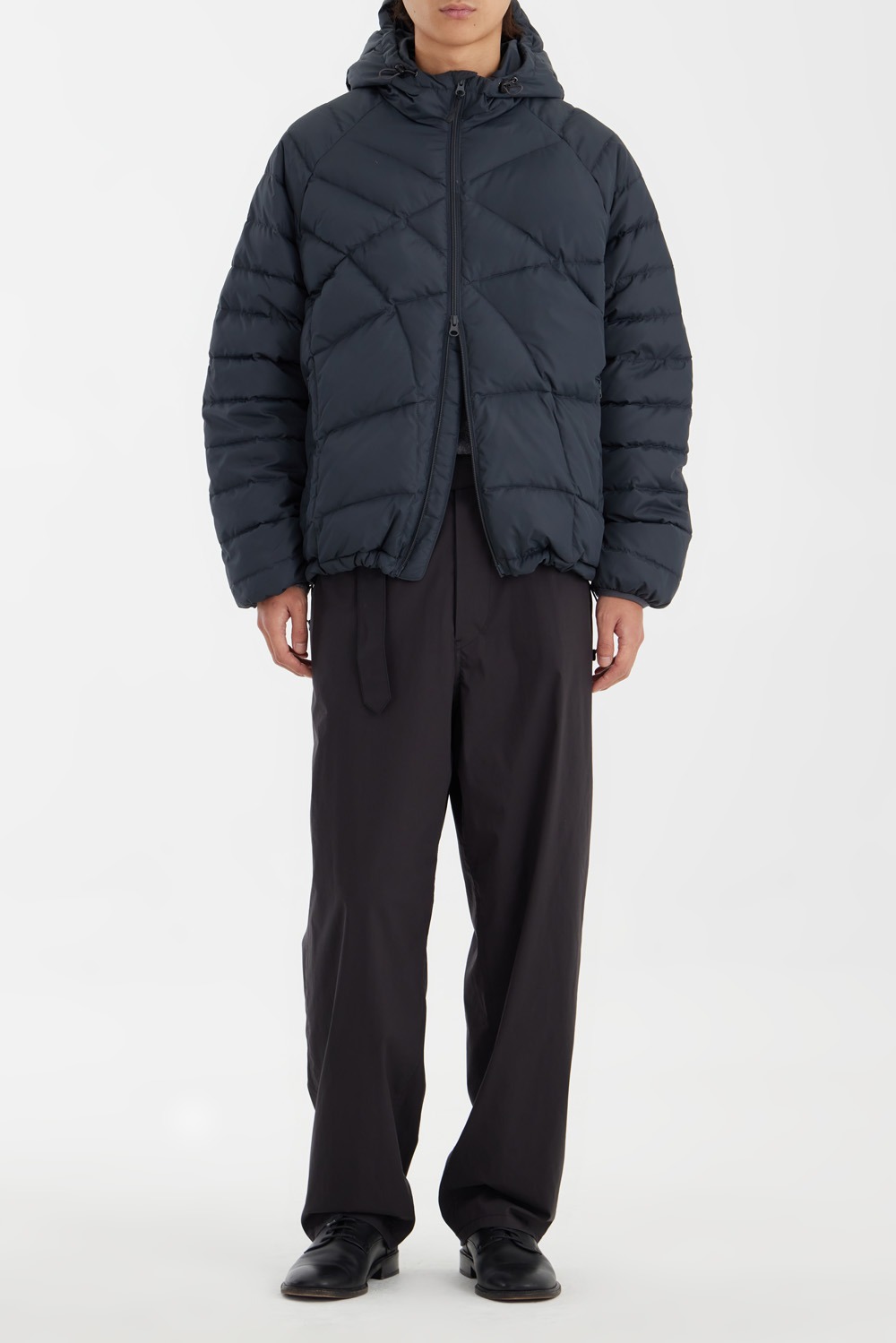 Web Goose Down Puffer Jacket - Charcoal Grey