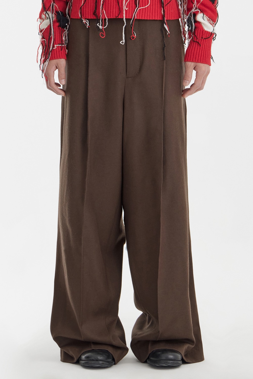 Flare Leg Trousers - Chocolate Brown