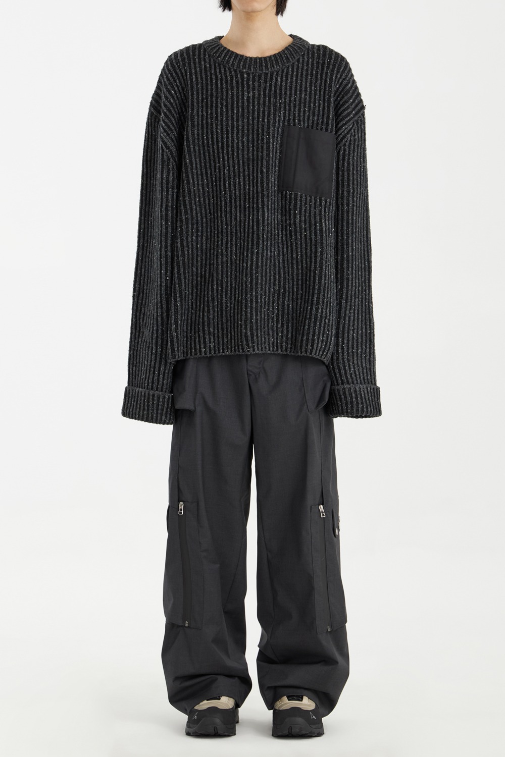 Pesci Sweater - Black/Grey