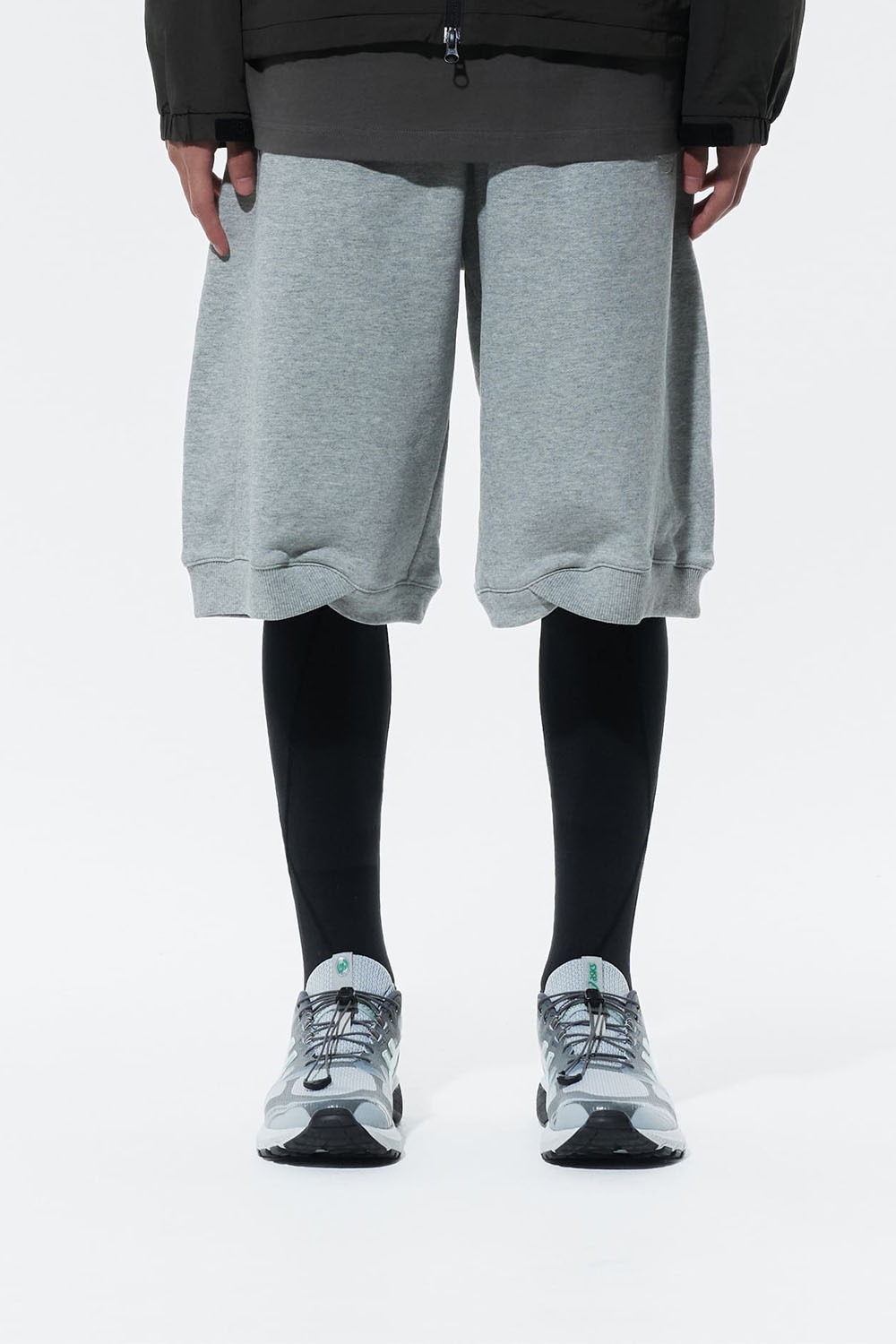 Sweat Shorts-Melange Grey