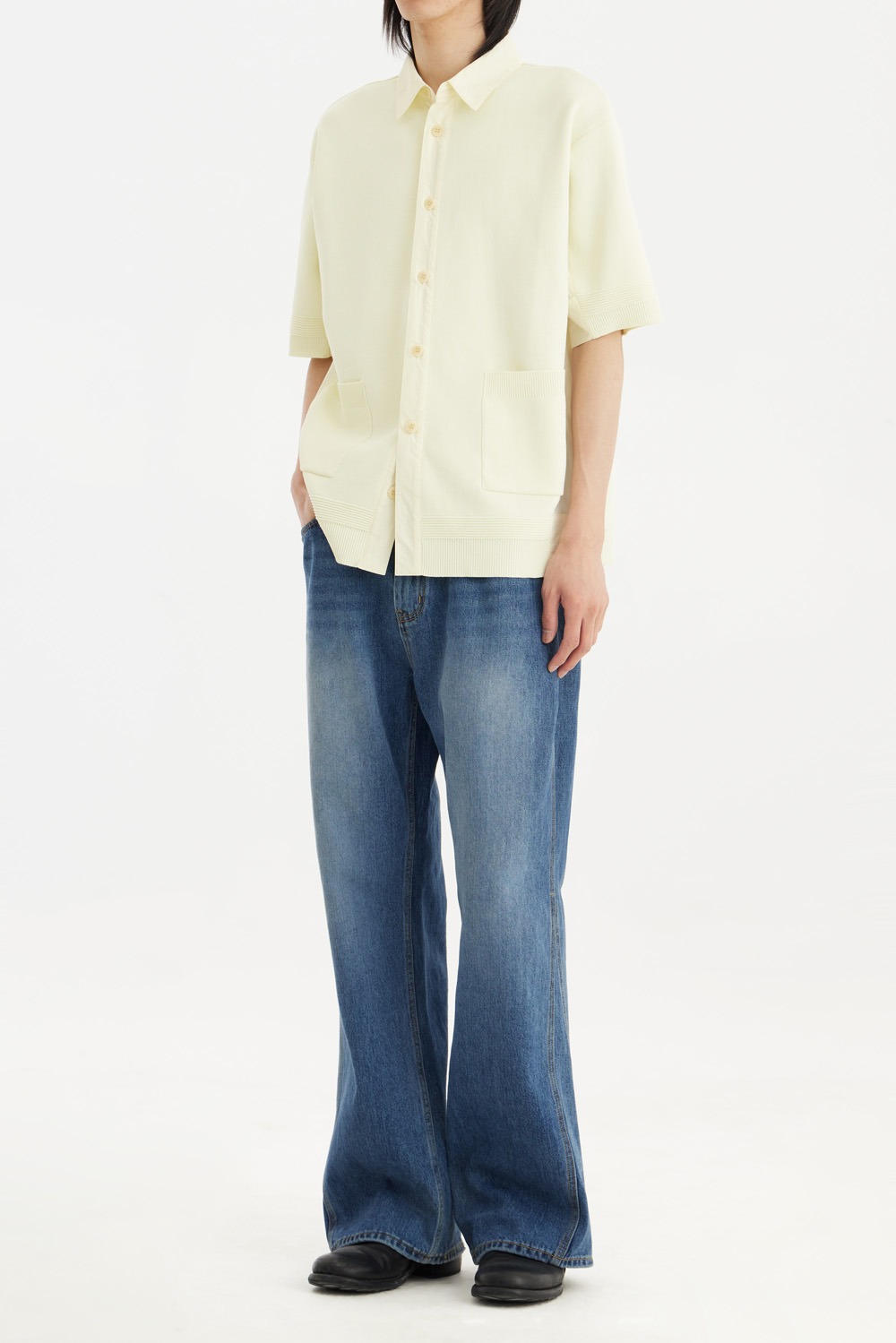 Short Sleeve Knit Shirt-Lemonade