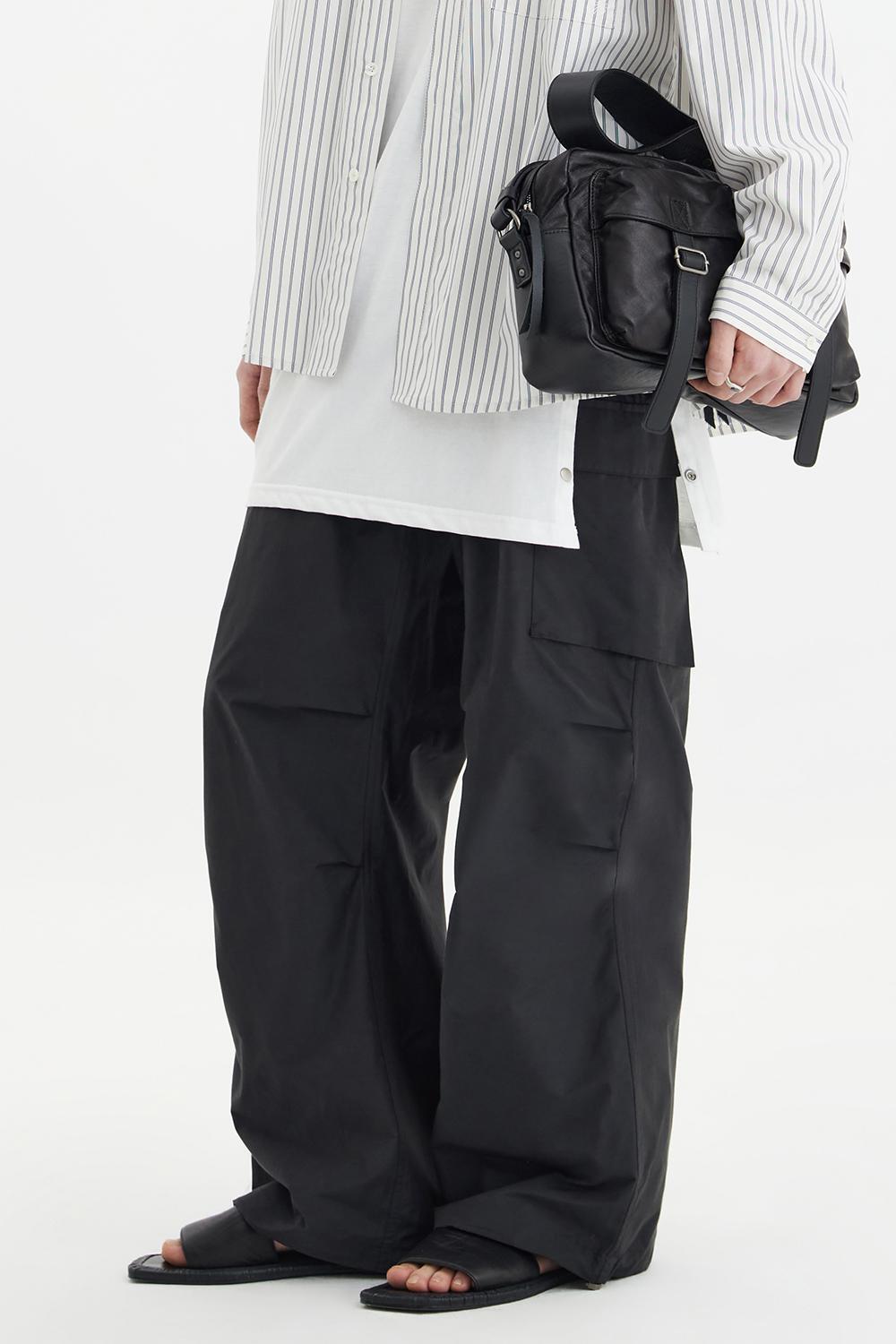 String Cargo Pants - Charcoal Grey