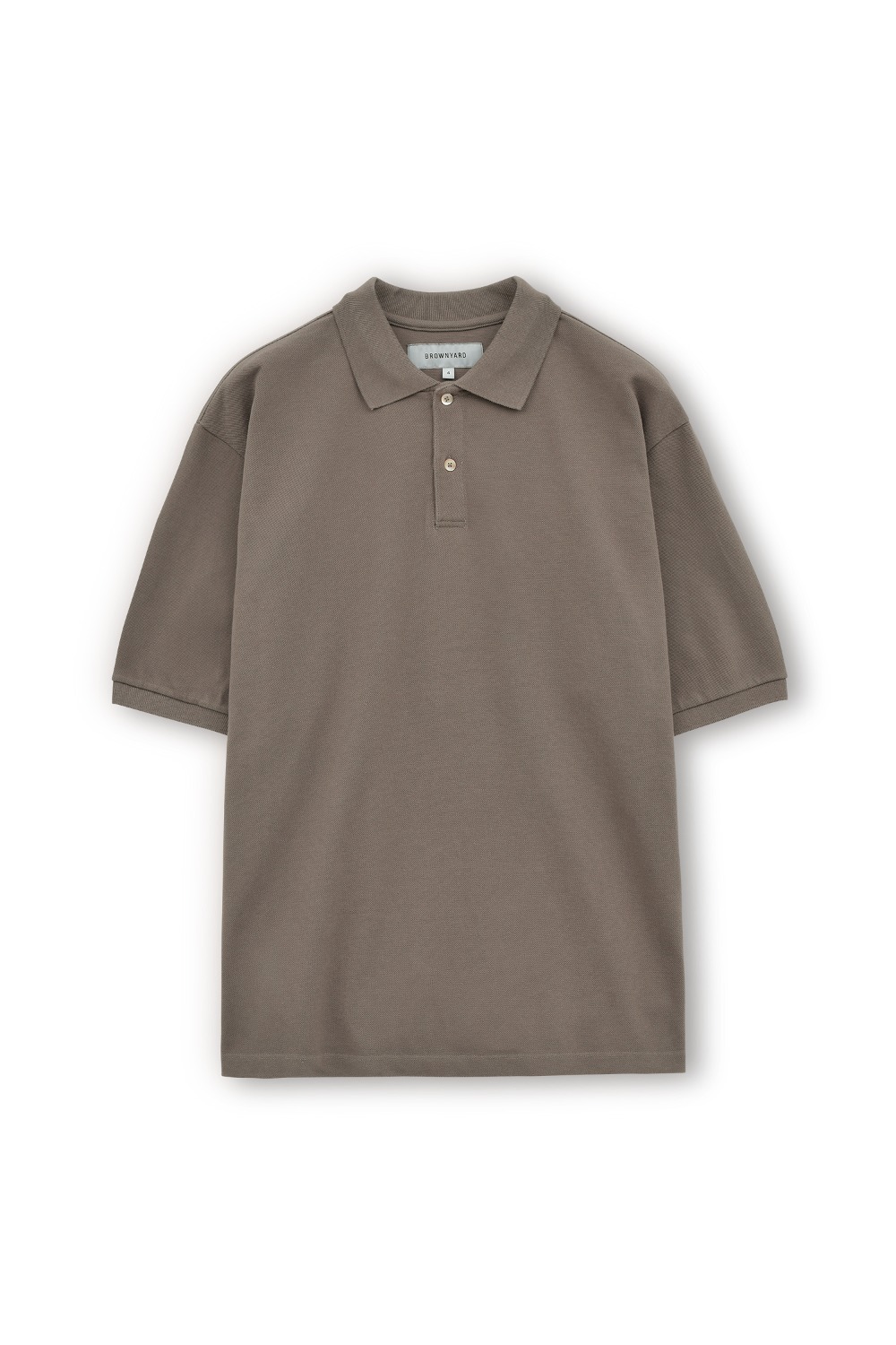 Cotton Pique Shirt-Brown