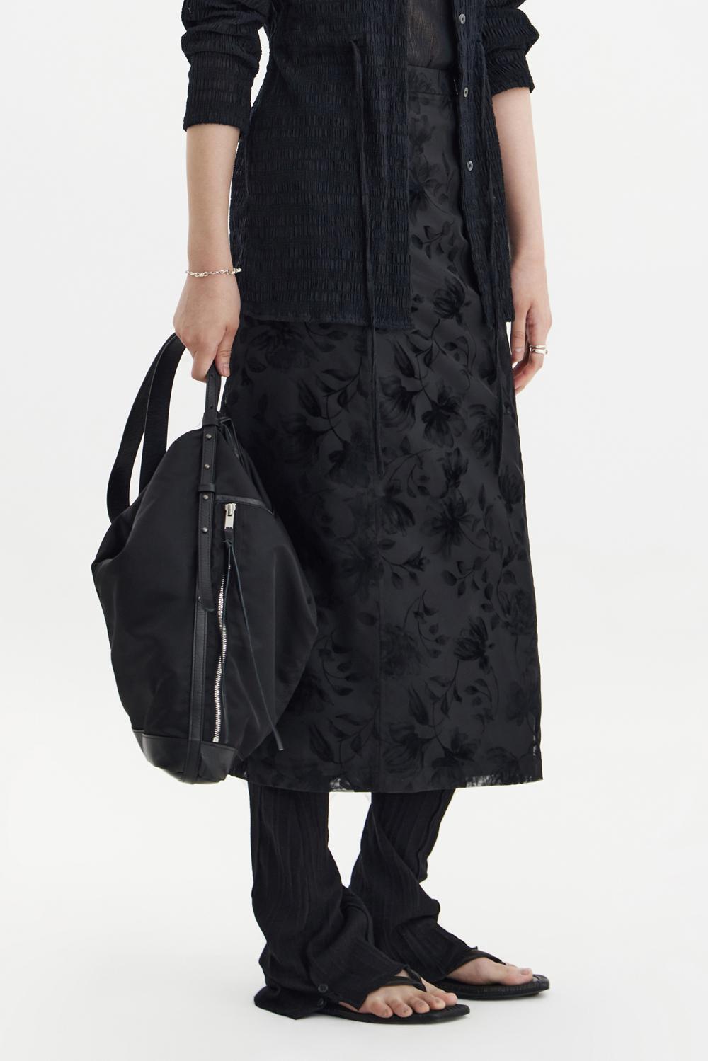 Jacquard Layered Skirt - Black