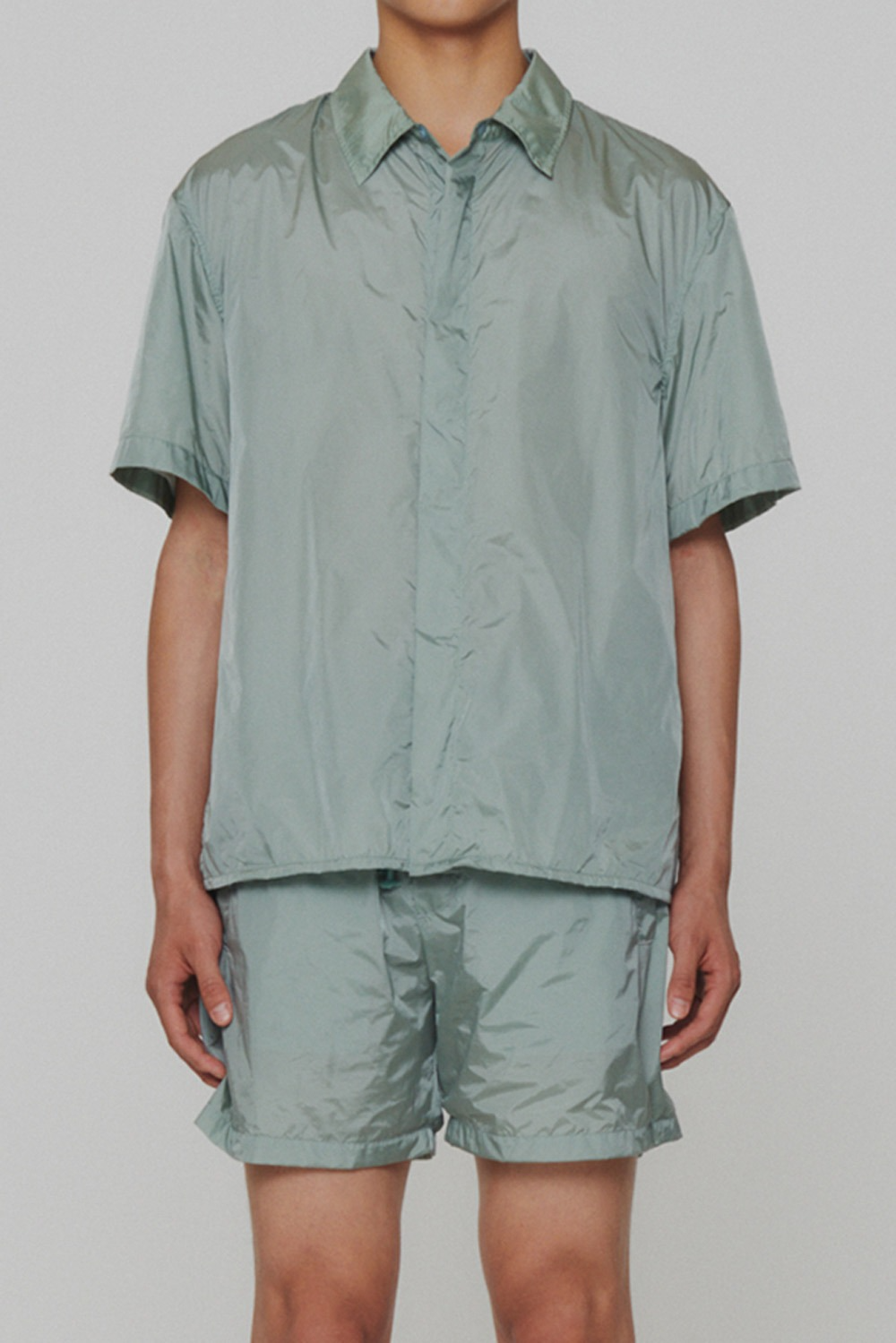 Nylon Short Sleeve Shirts-Mint