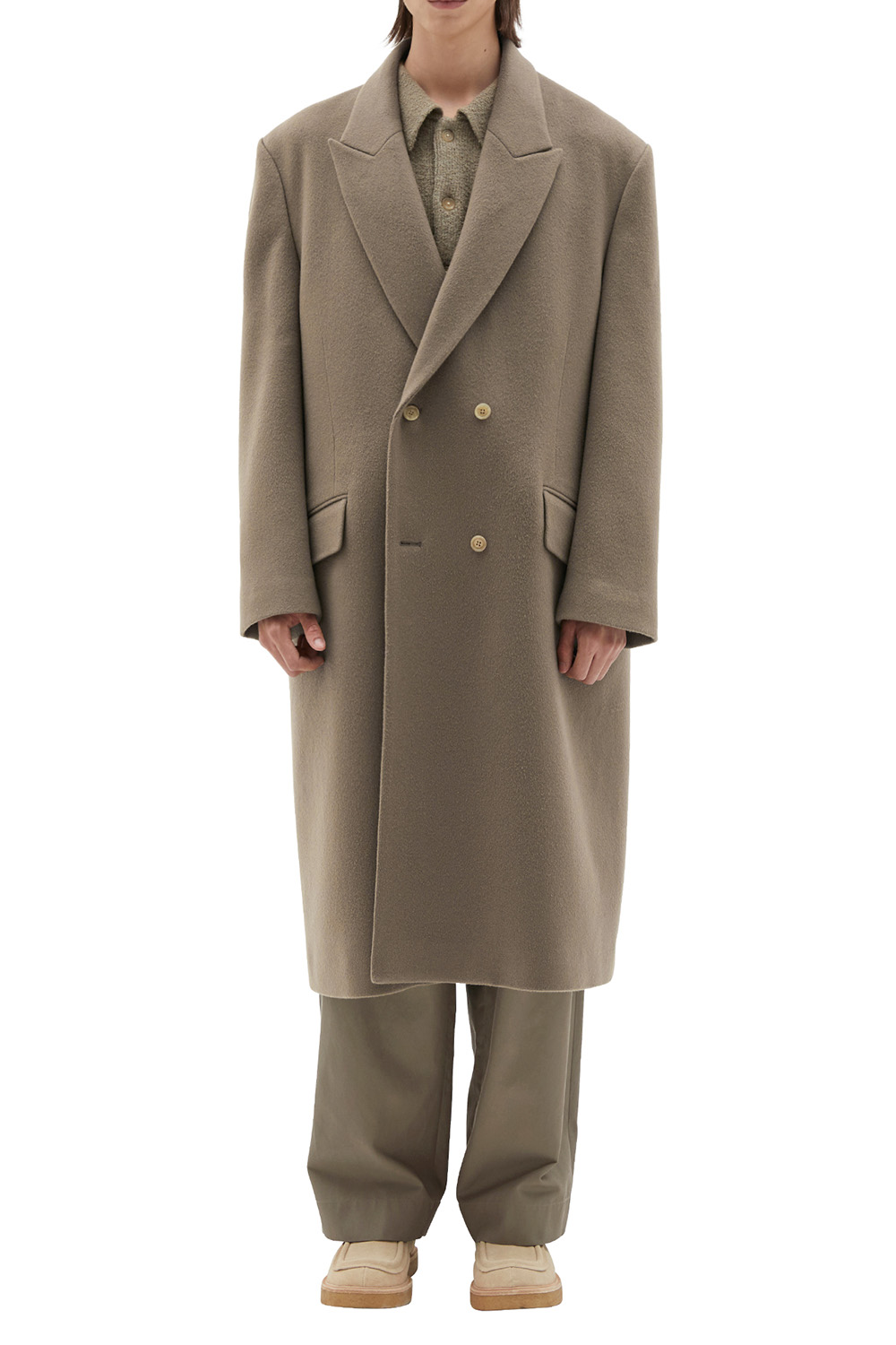 Double Breasted Coat - Beige