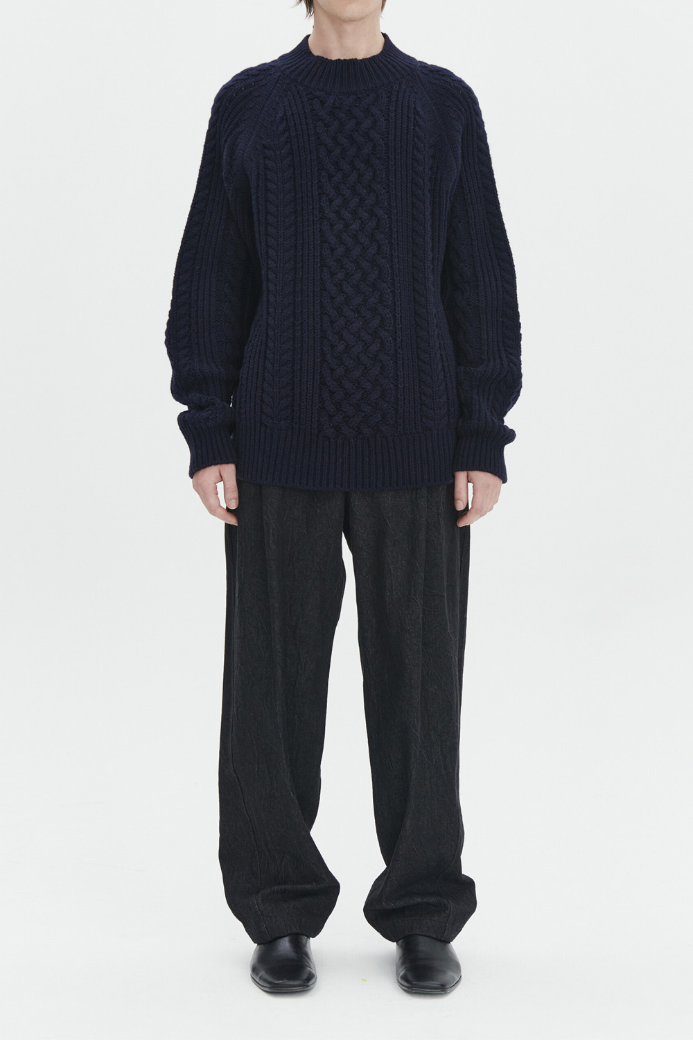 Fisherman Cable Knit - Navy