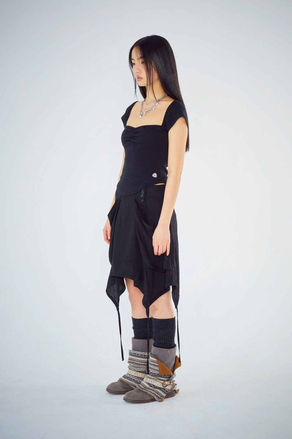 Fairy String Skirt-Black
