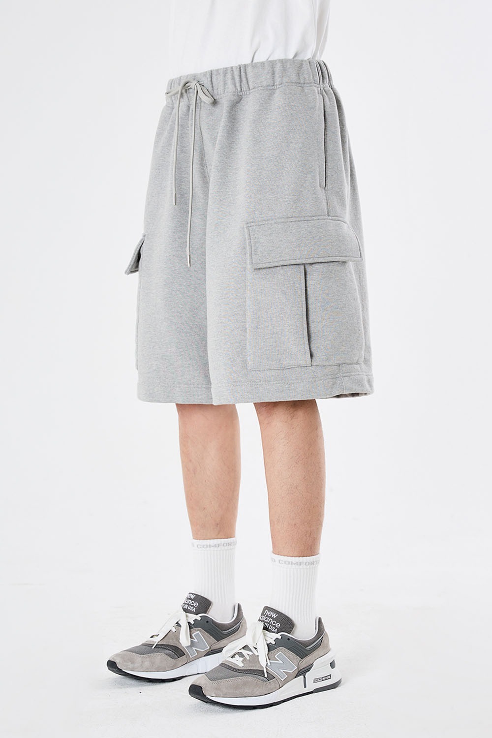 Over Mil Sweat Shorts-Heather Gray