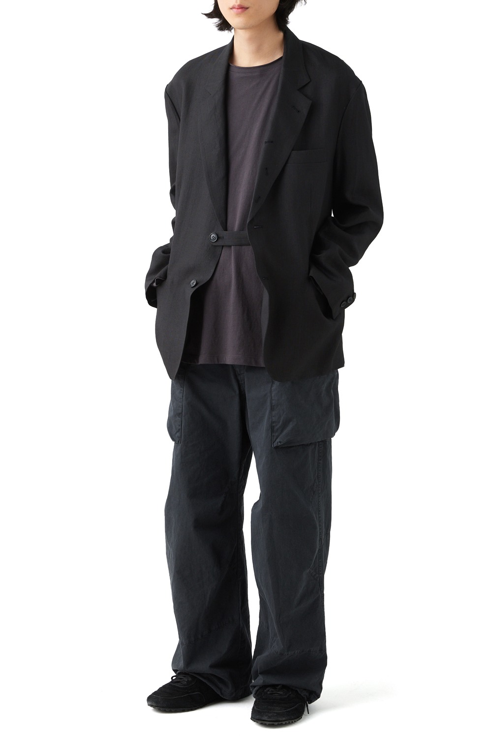 Tailored Jacket-Linen Black