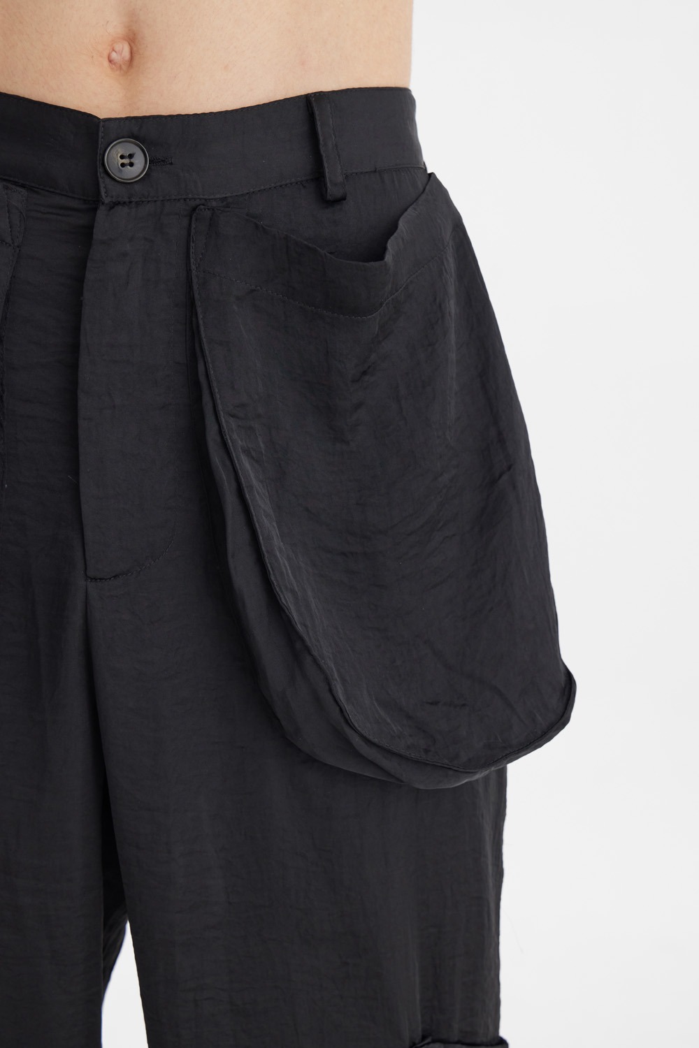 Pocket Collage Trouser-Black