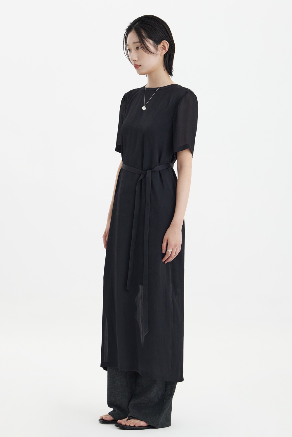 Half Sleeve Dress - Black