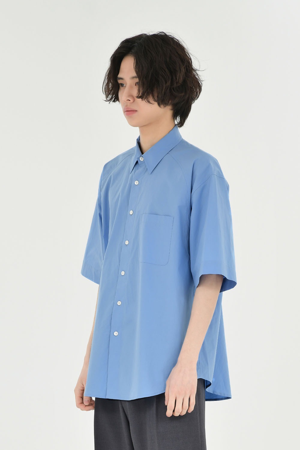 Half Shirt-Sax Blue